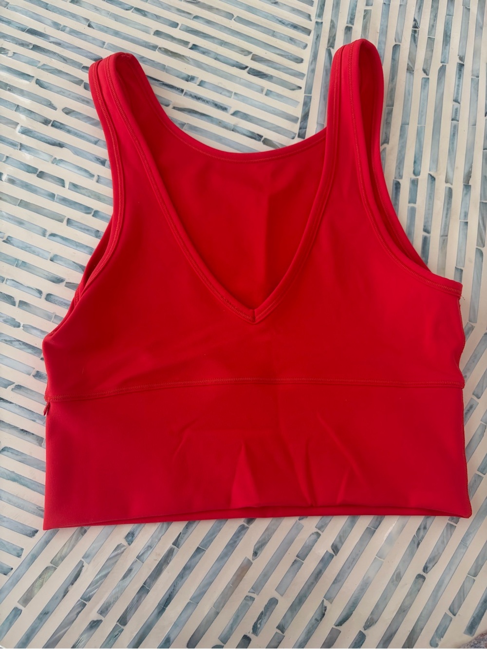 Lululemon Red V-Neck Sports Bra/Longline Tank (reversible)